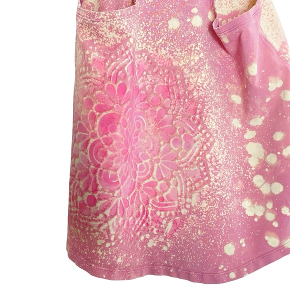 Lululemon Floral Tank Top Shirt Womens Size Small 4 Pink Mauve Mandala Handmade - Picture 4 of 9